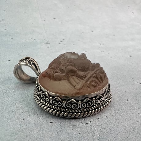 【ガウリシャンカール産】天然ヒマラヤスモーキークォーツ"ガネーシャ様"ペンダントトップ③/Gaurishankar Himalayan Smoky Quartz "Ganesha"