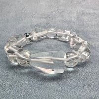 【カイラス産】"手磨き"天然ヒマラヤ水晶デザインブレスレット/Kailash Himalayan Quartz Design Bracelet