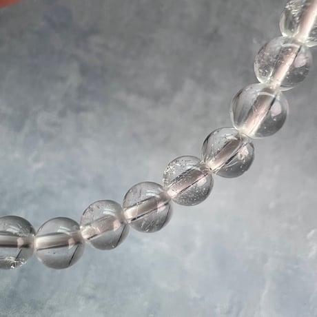 【ガネッシュヒマール産】天然ヒマラヤ水晶ブレスレット6mm内径18cm/Ganesh Himal Himalayan Quartz Bracelet