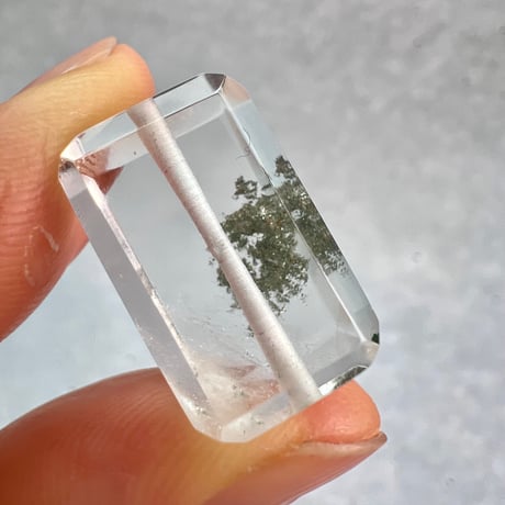 【ガネッシュヒマール産】天然ヒマラヤ水晶"手磨き加工"スクエアビーズ⑪/Ganesh Himal  Himalayan Quartz Square Beads
