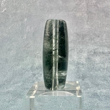 【ガネッシュヒマール産】クローライト&アクチノライトイン天然ヒマラヤ水晶樽型ビーズ③/Ganesh Himal Chlorite&Actinorite in Quartz barrel beads
