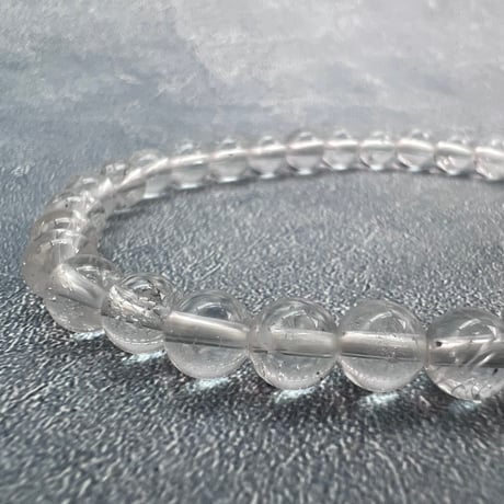 【ガネッシュヒマール産】天然ヒマラヤ水晶ブレスレット6mm内径17cm/Ganesh Himal Himalayan Quartz Bracelet