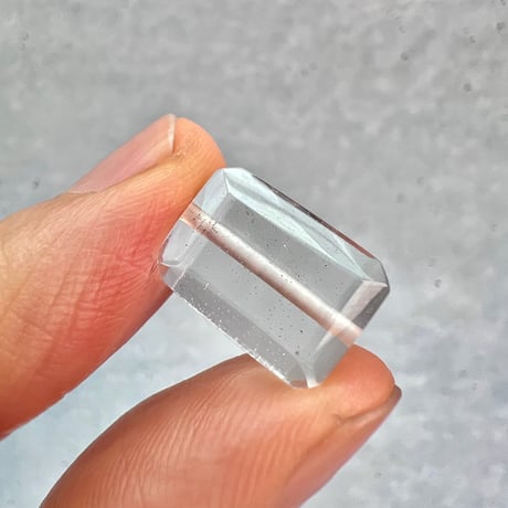 【ガネッシュヒマール産】天然ヒマラヤ水晶"手磨き加工"スクエアビーズ④/Ganesh Himal  Himalayan Quartz Square Beads