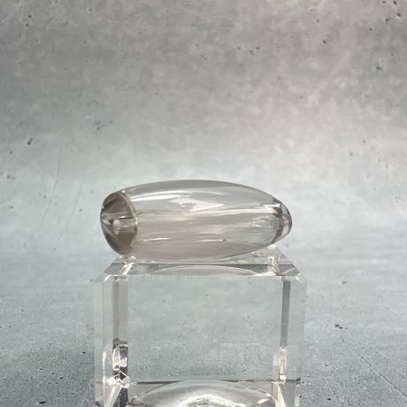 【ガウリシャンカール産】天然ヒマラヤスモーキークォーツ"手磨き加工"バレルビーズ①/Gaurishankar Himalayan Smoky Quartz Barrel Beads