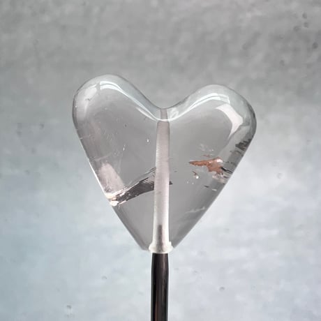【ガネッシュヒマール産】天然ヒマラヤ水晶"手磨き加工"ハートビーズ⑤/Ganesh Himal Himalayan Quartz Heart Beads