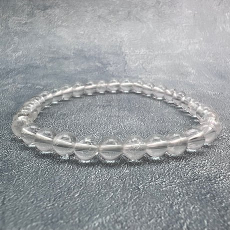 【ガネッシュヒマール産】天然ヒマラヤ水晶ブレスレット6mm内径18cm/Ganesh Himal Himalayan Quartz Bracelet