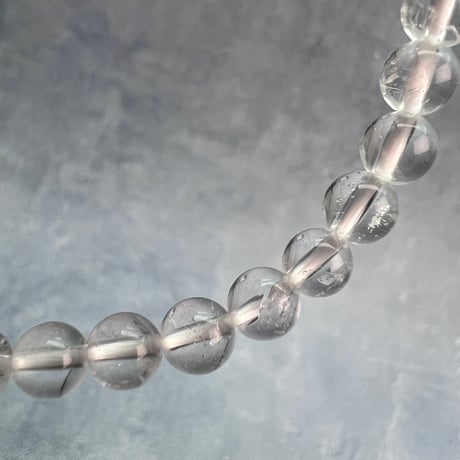 【ガネッシュヒマール産】天然ヒマラヤ水晶ブレスレット6mm内径18cm/Ganesh Himal Himalayan Quartz Bracelet