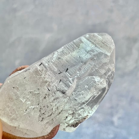 【カイラス産】天然ヒマラヤ水晶革紐付きペンダント⑩/Kailash Himalayan Quartz Pendant