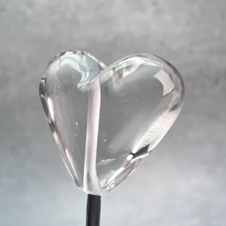 【ガネッシュヒマール産】天然ヒマラヤ水晶"手磨き加工"ハートビーズ④/Ganesh Himal Himalayan Quartz Heart Beads