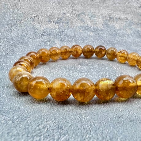 ネパール産🇳🇵【ハニートルマリン】ブレスレット7mm内径15①/Nepal Honey Tourmaline Bracelet