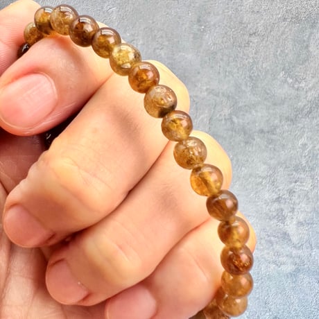 ネパール産🇳🇵【ハニートルマリン】ブレスレット5mm内径15②/Nepal HoneyTourmaline Bracelet