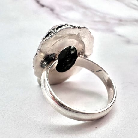 【ガネッシュヒマール産】クローライトイン天然ヒマラヤ水晶S/V925リング/Ganesh Himal Chlorite in Himalayan Quartz S/V925 Ring
