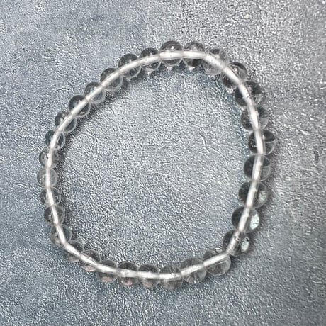 【ガネッシュヒマール産】天然ヒマラヤ水晶ブレスレット6mm内径17cm/Ganesh Himal Himalayan Quartz Bracelet