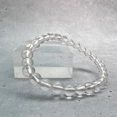 【ハイクオリティー】ガネッシュヒマール産天然ヒマラヤ水晶ブレスレット6mm内径15cm/High Quality Ganesh Himal Himalayan Quartz Bracelet