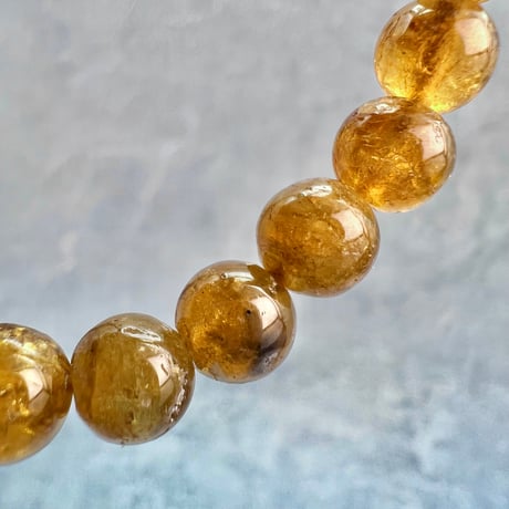 ネパール産🇳🇵【ハニートルマリン】ブレスレット7mm内径15①/Nepal Honey Tourmaline Bracelet