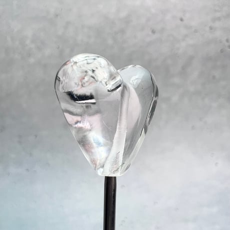 【ガネッシュヒマール産】天然ヒマラヤ水晶"手磨き加工"ハートビーズ③/Ganesh Himal Himalayan Quartz Heart Beads