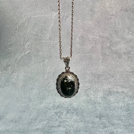 【ガネッシュヒマール産】クローライトイン天然ヒマラヤ水晶シルバー925ペンダントトップ/Ganesh Himal Chlorite in Himalayan Quartz Pendant Top