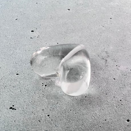 【ガネッシュヒマール産】天然ヒマラヤ水晶"手磨き加工"ハートビーズ⑥/Ganesh Himal Himalayan Quartz Heart Beads