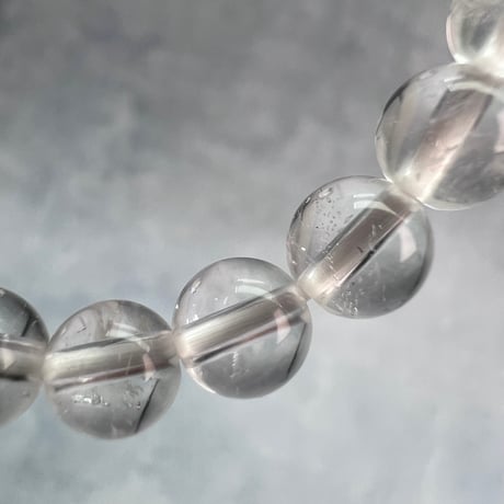 【ガネッシュヒマール産】天然ヒマラヤ水晶ブレスレット6mm内径18cm/Ganesh Himal Himalayan Quartz Bracelet