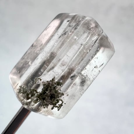 【ガネッシュヒマール産】天然ヒマラヤ水晶"手磨き加工"スクエアビーズ⑨/Ganesh Himal  Himalayan Quartz Square Beads