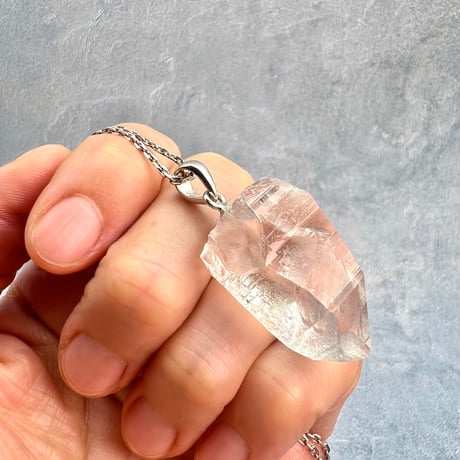 【ガネッシュヒマール産】天然ヒマラヤ水晶バチカン付きペンダントトップ/Ganesh Himal Natural Pendant Top