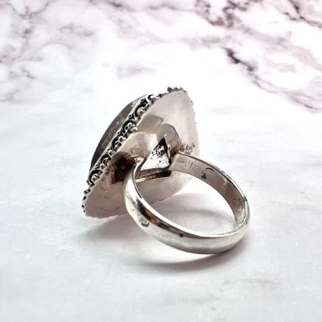 【ガネッシュヒマール産】クローライトイン天然ヒマラヤ水晶S/V925リング/Ganesh Himal Chlorite in Himalayan Quartz S/V925 Ring