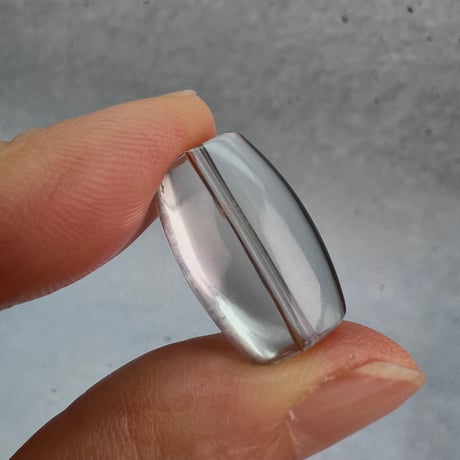 【ガウリシャンカール産】天然ヒマラヤスモーキークォーツ"手磨き加工"バレルビーズ③/Gaurishankar Himalayan Smoky Quartz Barrel Beads