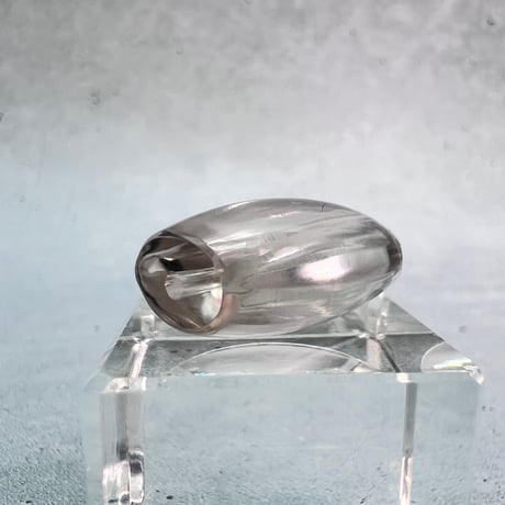 【ガウリシャンカール産】天然ヒマラヤスモーキークォーツ"手磨き加工"バレルビーズ③/Gaurishankar Himalayan Smoky Quartz Barrel Beads