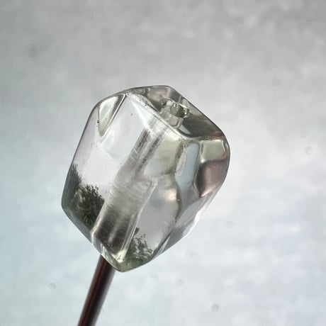 【ガネッシュヒマール産】天然ヒマラヤ水晶"手磨き加工"スクエアビーズ⑬/Ganesh Himal  Himalayan Quartz Square Beads