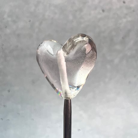 【ガネッシュヒマール産】天然ヒマラヤ水晶"手磨き加工"ハートビーズ②/Ganesh Himal Himalayan Quartz Heart Beads