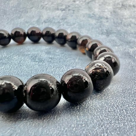 ネパール産🇳🇵【ヒマラヤドラバイトトルマリン】ブレスレット9mm内径15.5cm/Nepal Himalayan dravite tourmaline Bracelet