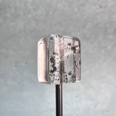 【ガネッシュヒマール産】天然ヒマラヤ水晶"手磨き加工"スクエアビーズ⑧/Ganesh Himal  Himalayan Quartz Square Beads
