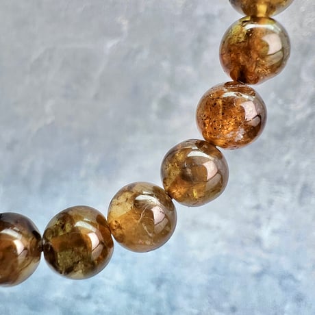 ネパール産🇳🇵【ハニートルマリン】ブレスレット8mm内径15cm/ Nepal HoneyTourmaline Bracelet