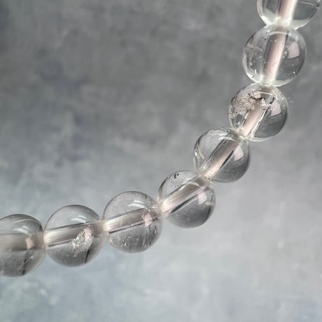 【ガネッシュヒマール産】天然ヒマラヤ水晶ブレスレット6mm内径16cm/Ganesh Himal Himalayan Quartz
