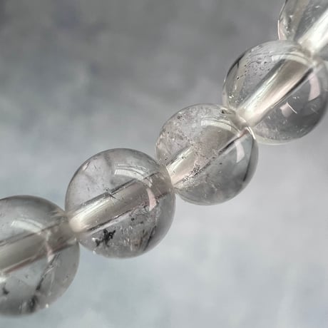 【ガネッシュヒマール産】天然ヒマラヤ水晶ブレスレット6mm内径18cm/Ganesh Himal Himalayan Quartz Bracelet