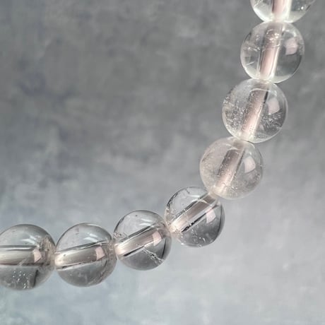【ガネッシュヒマール産】天然ヒマラヤ水晶ブレスレット6mm内径16cm/Ganesh Himal Himalayan Quartz