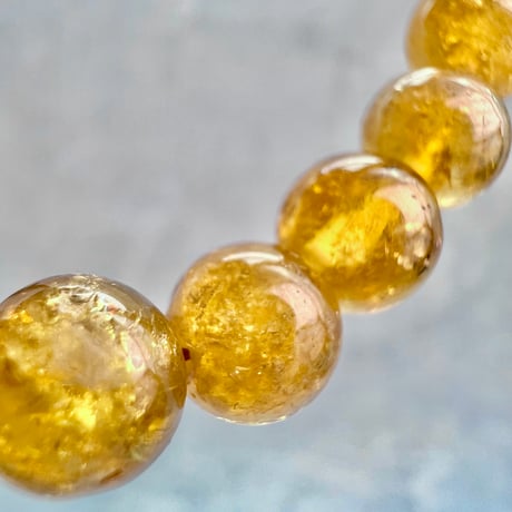 ネパール産🇳🇵【ハニートルマリン】ブレスレット7mm内径15①/Nepal Honey Tourmaline Bracelet