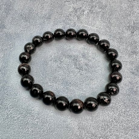 ネパール産🇳🇵【ヒマラヤドラバイトトルマリン】ブレスレット9mm内径15.5cm/Nepal Himalayan dravite tourmaline Bracelet