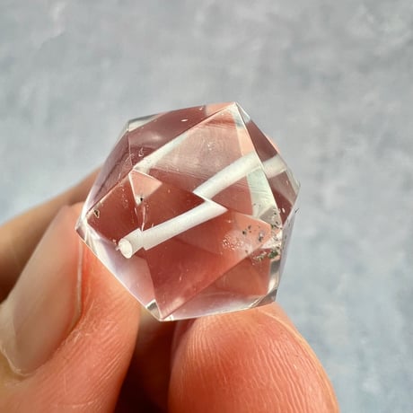 【ガネッシュヒマール産】天然ヒマラヤ水晶"手磨き加工"イコサヘドロン"ビーズ  Ganesh Himal Himalayan Quartz "Icosahedron"beads