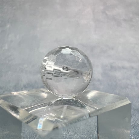【ガネッシュヒマール産】天然ヒマラヤ水晶"手磨き加工"ミラーカット/Ganesh Himal  Himalayan Quartz Mirror Cut Beads