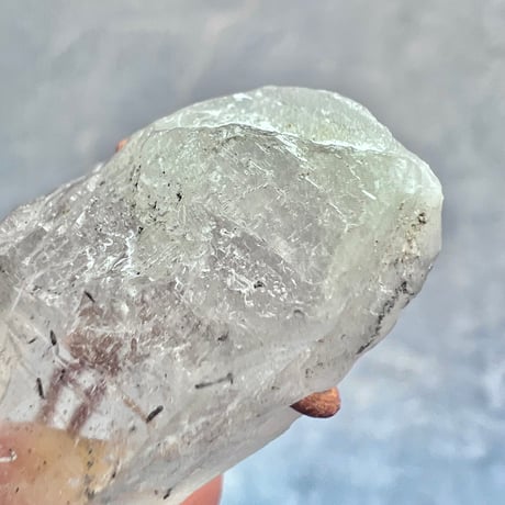 【カイラス産】天然ヒマラヤ水晶革紐付きペンダント⑩/Kailash Himalayan Quartz Pendant