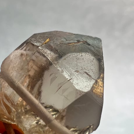 【ガウリシャンカール産】天然ヒマラヤスモーキークォーツ革紐ペンダント⑤/iGauriShankar Himalayan Smoky Quartz Pendant