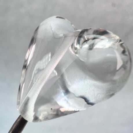 【ガネッシュヒマール産】天然ヒマラヤ水晶"手磨き加工"ハートビーズ④/Ganesh Himal Himalayan Quartz Heart Beads
