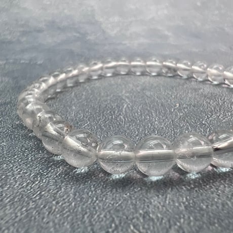 【ガネッシュヒマール産】天然ヒマラヤ水晶ブレスレット6mm内径18cm/Ganesh Himal Himalayan Quartz Bracelet