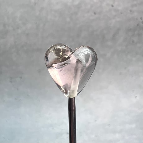 【ガネッシュヒマール産】天然ヒマラヤ水晶"手磨き加工"ハートビーズ①/Ganesh Himal Himalayan Quartz Heart Beads