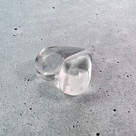 【ガネッシュヒマール産】天然ヒマラヤ水晶"手磨き加工"ハートビーズ④/Ganesh Himal Himalayan Quartz Heart Beads