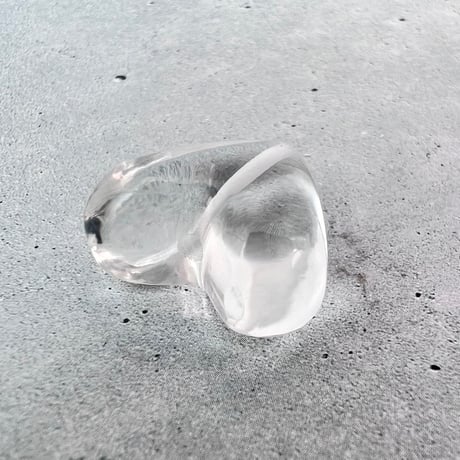 【ガネッシュヒマール産】天然ヒマラヤ水晶"手磨き加工"ハートビーズ③/Ganesh Himal Himalayan Quartz Heart Beads