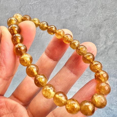 ネパール産🇳🇵【ハニートルマリン】ブレスレット7mm内径15①/Nepal Honey Tourmaline Bracelet