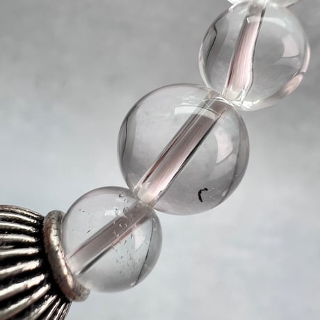 【デザインブレスレット】ガネッシュヒマール産天然ヒマラヤ水晶×シルバー925/Ganesh Himal Himalayan Quartz Design Bracelet