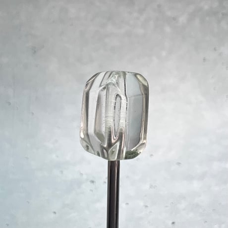 【ガネッシュヒマール産】天然ヒマラヤ水晶"手磨き加工"スクエアビーズ⑬/Ganesh Himal  Himalayan Quartz Square Beads